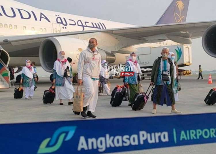 POTRET: Suasana kepulangan jamaah haji asal Indonesia yang dilayani oleh bandara-bandara kelolaan PT Angkasa Pura I (Persero). (Istimewa/Lingkar.news)