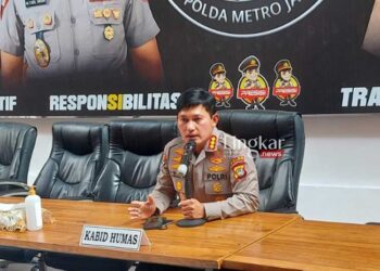 KONFERENSI PERS: Kabid Humas Polda Metro Jaya, Kombes Pol Endra Zulpan saat memberikan keterangan terkait kasus Roy Suryo di Polda Metro Jaya, Jakarta pada Jumat, 5 Agustus 2022. (Istimewa/Lingkar.news)