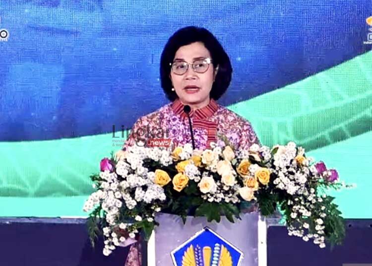 RAKERNAS: Menteri Keuangan, Sri Mulyani Indrawati dalam Rakernas Akuntansi dan Laporan Keuangan Pemerintah di Jakarta pada Kamis, 22 September 2022. (Istimewa/Lingkar.news)