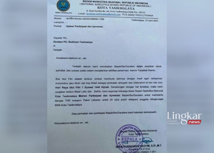 Viral Minta THR ke PO Bus, Kepala BNN Tasikmalaya Diperiksa BNNP