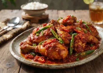 Resep ayam kecap pedas manis sederhana ala rumahan (Gurih & Empuk)