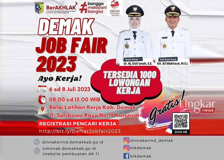 Dinnakerind Demak Gelar Job Fair 6-8 Juli 2023, Tersedia 1.000 Loker