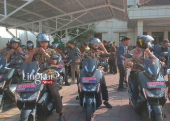 POTRET: Sepeda motor listrik yang dibagikan di kecamatan dan kelurahan di Solo, Rabu, 7 Juni 2023. (Antara/Lingkar.news)