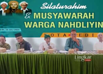 MUSYAWARAH: Kegiatan musyawarah warga nahdliyin di Kediri, Jawa Timur, pada Selasa, 25 Juli 2023. (Istimewa/Lingkar.news)