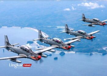 ILUSTRASI: Pesawat tempur taktis EMB-314 Super Tucano milik TNI AU. (Antara/Lingkar.news)