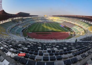 Suasana Stadion Gelora Bung Tomo jelang pembuakaan Piala Dunia U-17 di Surabaya pada Rabu, 8 November 2023. (Antara/Lingkar.news)