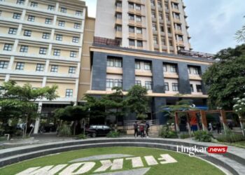 Suasana di depan Gedung Fakultas Ilmu Komputer (Filkom) Universitas Brawijaya, di Kota Malang, Jawa Timur, Kamis, 14 Desember 2023. (Antara/Lingkar.news)
