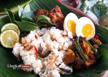 POTRET: Makanan khas Penajam Paser Utara, Kalimantan Timur, Nasi Bekepor. (Cookpad/Lingkar.news)