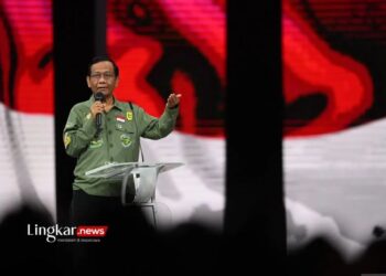 Calon Wakil Presiden (Cawapres) nomor urut tiga Pilpres 2024, Mahfud Md. (Antara/Lingkar.news)