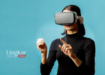 ILUSTRASI: Orang yang menggunakan Apple Vision Pro. (Freepik/Lingkar.news)