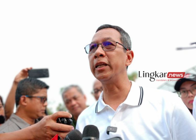 Penjabat (Pj) Gubernur DKI Jakarta Heru Budi Hartono di Embung Jagakarsa, Lenteng Agung, Jakarta Selatan, Jumat, 16 Februari 2024. (Antara/Lingkar.news)