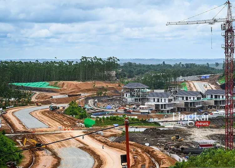 POTRET: Suasana pembangunan di Kawasan Inti Pusat Pemerintahan (KIPP) Ibu Kota Nusantara (IKN), Kabupaten Penajam Paser Utara, Kalimantan Timur, Senin, 12 Februari 2024. (Antara/Lingkar.news)