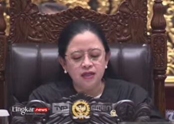 Ketua DPR RI Puan Maharani saat memimpin Rapat Paripurna DPR RI Ke-19 Masa Persidangan V Tahun Sidang 2023-2024 di Gedung DPR RI, Jakarta, Selasa, 4 Juni 2024. (Antara/Lingkar.news)