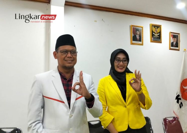Bakal calon wali kota dan wakil wali kota Pilkada Depok 2024, Imam Budi Hartono dan Ririn Farabi Arafiq. (Antara/Lingkar.news)