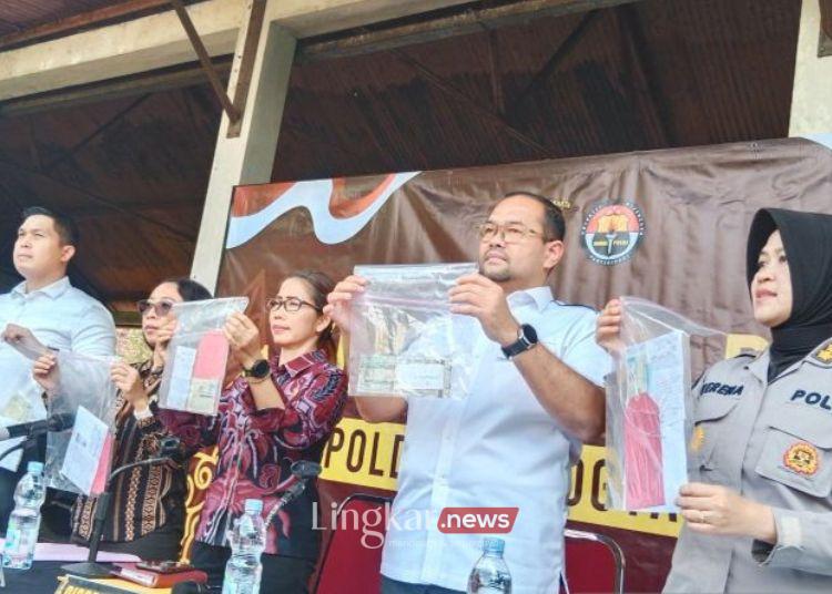 GELAR PERKARA: Jajaran Polda DIY menunjukkan barang bukti sitaan terkait pertambangan ilegal di Gunungkidul di Yogyakarta, Senin, 22 Juli 2024. (Antara/Lingkar.news)