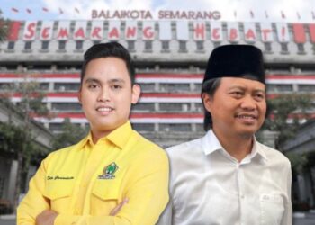 Bakal calon Wali Kota Semarang, Dico M. Ganinduto (kiri) dan Ketua DPW PKB Jawa Tengah K.H. Muhammad Yusuf Chudlori (Gus Yusuf). (Lingkar.news)