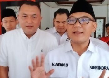 Dua tokoh Partai Gerindra Iwan Setiawan dan Rudy Susmanto di Cibinong, Kabupaten Bogor, Jawa Barat. (Antara/Lingkar.news)
