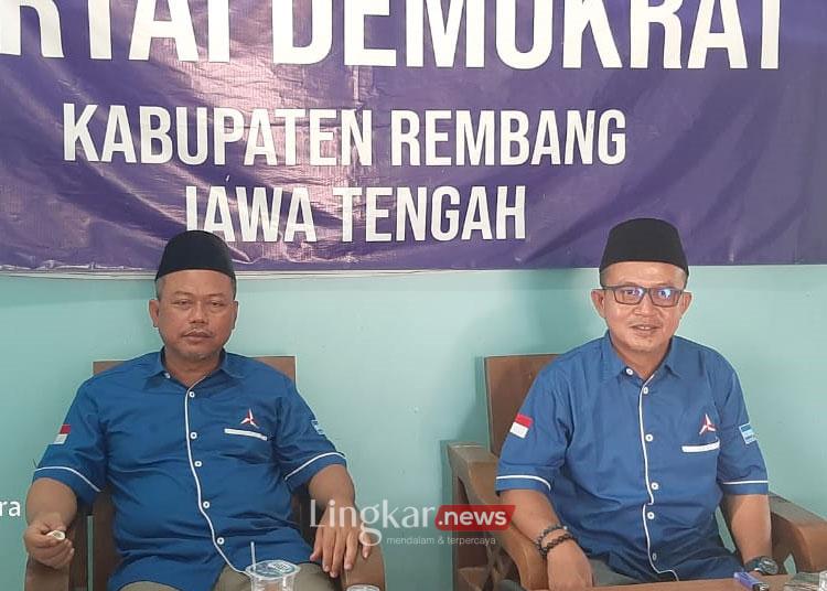 Badan Komunikasi Startegis Demokrat (Bakomstrada) Joko Suprihadi (kiri) bersama caleg terpilih Partai Demokrat Kumoro Hadi (kanan). (Dok. Lingkar.news)