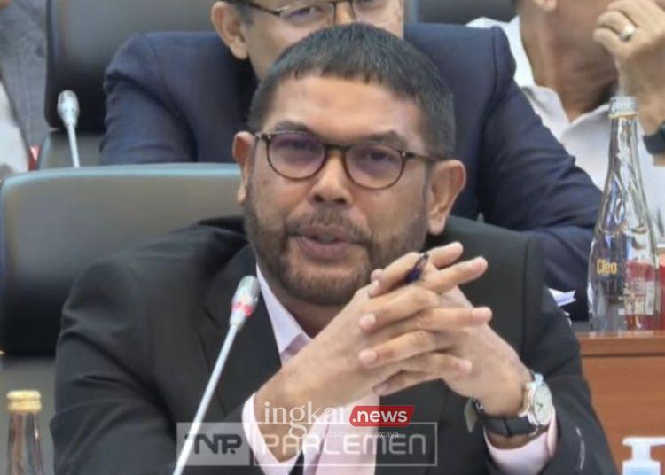 TANGKAPAN LAYAR: Anggota Banggar DPR RI Nasir Djamil di Kompleks Parlemen, Jakarta, Rabu, 5 Juni 2024. (TVR Parlemen/Lingkar.news)