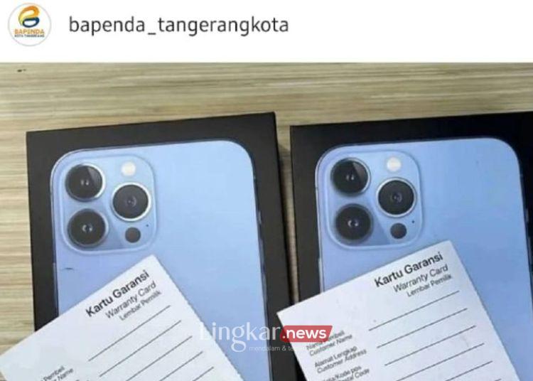 Awas Penipuan Give Away Ponsel Murah di Akun IG Bapenda Kota Tangerang