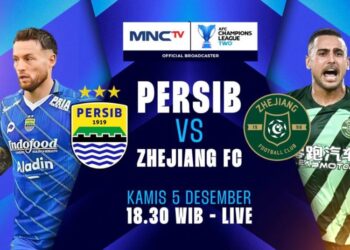 Besok! Persib Bandung Lawan Zhejiang di AFC Champions League Two