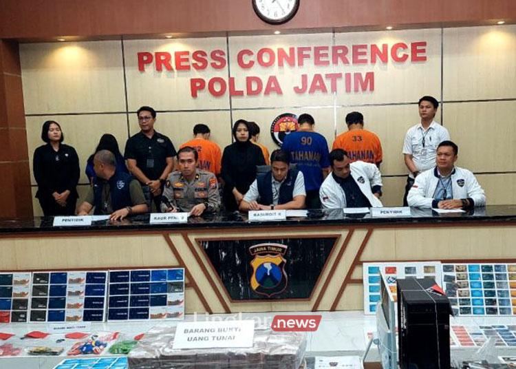 Enam Orang Sindikat Judi Online Internasional Ditangkap Polda Jatim