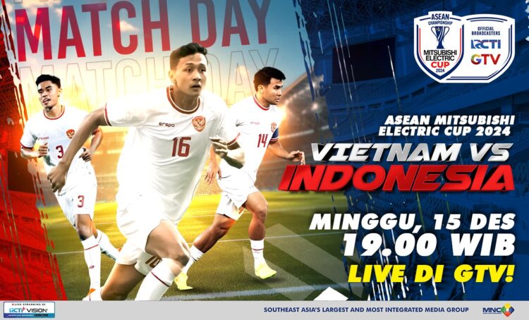 Minggu Ini, Saksikan Indonesia vs Vietnam ASEAN Mitsubishi Electric Cup 2024 Live di RCTI-GTV 1 Laga Timnas Indonesia vs Vietnam akan digelar pada Minggu, 15 Desember 2024. (Dok. Lingkar.news)