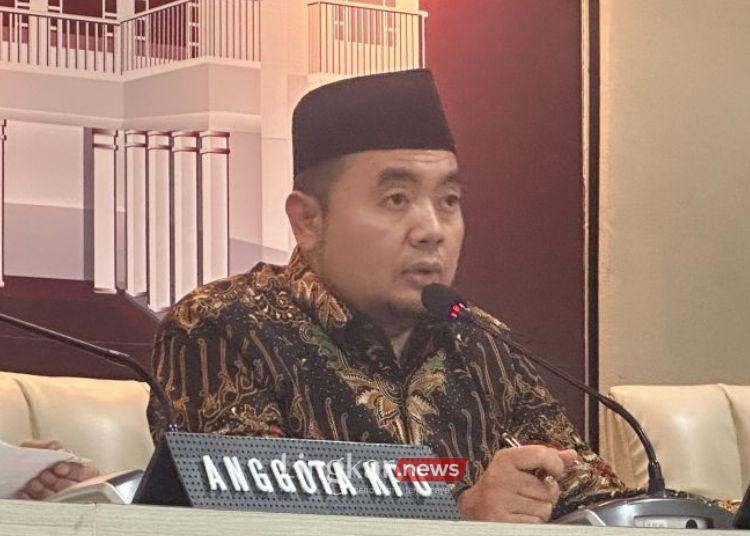Ketua KPU RI Mochammad Afifuddin saat memberikan keterangan pers di Kantor KPU RI, Jakarta, Jumat, 13 Desember 2024. (Antara/Lingkar.news)