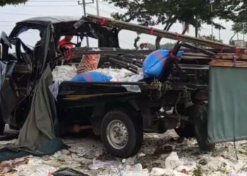 Truk Box Sundul Pick Up dan Motor di Lingkar Selatan Pati, 4 Orang Luka Berat