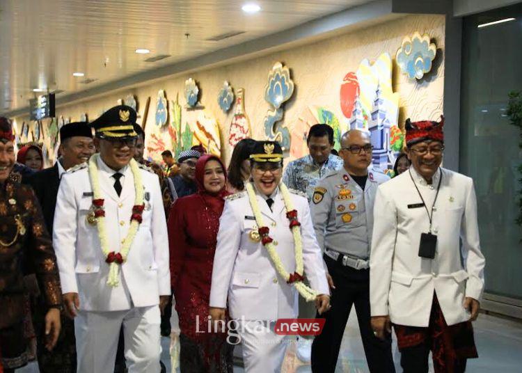 Wali Kota dan Wakil Wali Kota Semarang 2025—2030, Agustina Wilujeng Pramestuti dan Iswar Aminuddin. (Rizky Syahrul/Lingkar.news)