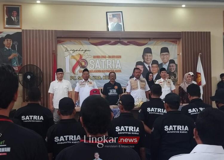 Suasana peringatan HUT ke-17 SATRIA di Kantor DPC Partai Gerindra Kudus, Minggu, 8 Juni 2025. (Dok. Lingkar.news)