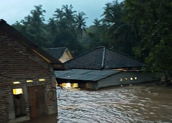 Banjir dan angin kencang melanda empat kabupaten di NTB, menyebabkan ratusan rumah terdampak dan satu warga meninggal dunia.