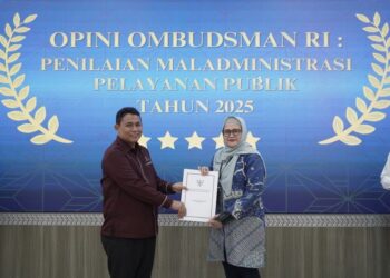 Pemda DIY meraih skor 86 dan kategori kualitas tinggi dalam Penilaian Pelayanan Publik 2025 oleh Ombudsman RI.