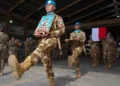 UNIFIL memberikan penghormatan terakhir kepada Praka Rico Pramudia, prajurit TNI yang gugur akibat serangan Israel di Lebanon selatan.