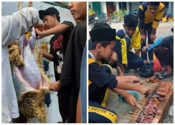 SMP Islam An-Nawawwiyah Rembang melaksanakan penyembelihan hewan kurban Iduladha 1447 H sebagai pembelajaran praktik bagi siswa sekaligus apresiasi tahfidz.