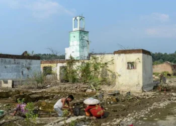 Debit Air Bendungan Karian Menyusut, Kampung Lama Muncul Kembali