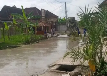 Perbaikan jalan di salah satu ruas jalan desa di Kabupaten Pati. Anggaran perbaikan jalan tahun 2027 potensi ditambah, hal ini masih akan dibahas DPRD Pati. (Red – Lingkar.news)