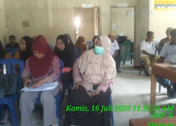 Desa Singura Gelar Pramusrenbang Tematik Fokus Percepatan Penurunan Stunting 13 Kepala Puskesmas Sienjo ( Memakai Masker)