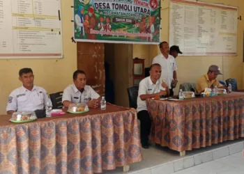 Pemerintah Desa Tomoli Utara Gelar Rembuk Stunting Tematik Guna Tekan Angka Prevalensi 20 Sambutan Camat