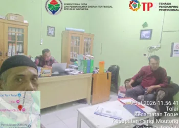 Koordinasi dengan Pemdes Tolai