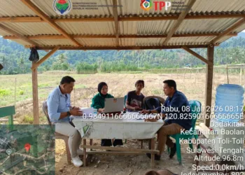 Tampak Tim Tenaga Pendamping Profesional Lakukan Fasilitasi Pendampingan Bersama Pengurus BUMDES Dilokasi BUMDES
