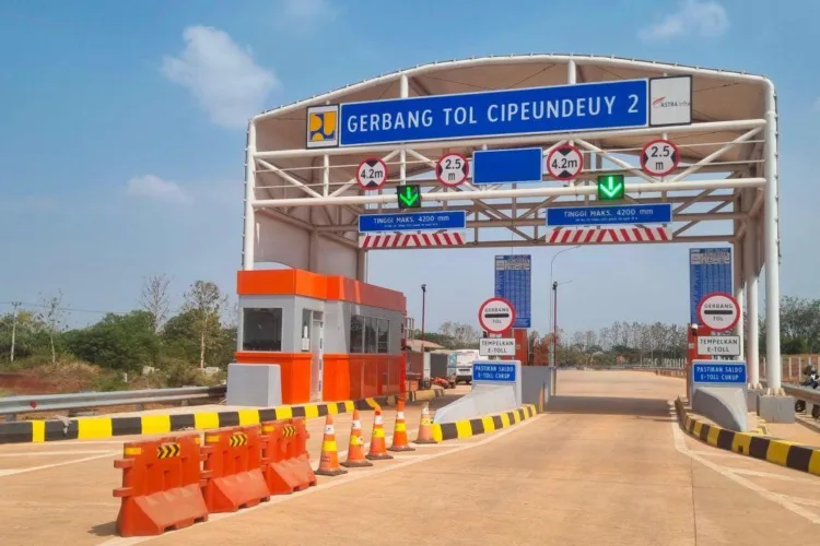 Gerbang Tol Sementara Cipeundeuy di wilayah Kabupaten Subang. (ANTARA/LINGKAR NETWORK)