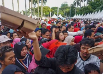 Sebanyak 1.200 UMKM menyiapkan 600 ribu porsi kuliner gratis untuk memeriahkan Pesta Rakyat HUT ke-81 RI di kawasan Monas, Jakarta.