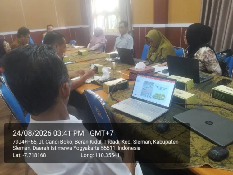 Pemkab Sleman Finalisasi Data Indeks Desa 2026 Melalui Penandatanganan Berita Acara Verifikasi 1 Lintas OPD dalam rangka penandatanganan BA Indeks Desa.