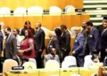 Delegasi Indonesia walk out dari Sidang Majelis Umum PBB di New York saat Perdana Menteri Israel Benjamin Netanyahu bersiap menyampaikan pidato.