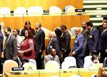Delegasi Indonesia walk out dari Sidang Majelis Umum PBB di New York saat Perdana Menteri Israel Benjamin Netanyahu bersiap menyampaikan pidato.