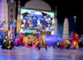 Penari menampilkan “Jejak Langit di Atas Tanah Jawa” dalam pembukaan MTQ Nasional XXXI 2026 di Lapangan Pancasila Simpang Lima, Semarang, Sabtu (12/9/2026). (Lingkar.news Network)