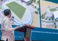Gubernur Sulawesi Tengah Anwar Hafid memberikan sambutan sekaligus pemaparan rencana awal Pesparawi Nasional XV 2029 di Sulteng, Jumat malam (2/10/2026). (Lingkar.news Network)