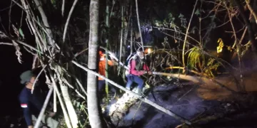 Penanganan lanjutan karhutla di Lore Utara oleh TRC PB BPBD Provinsi Sulawesi Tengah bersama tim gabungan. (Lingkar.news Network)