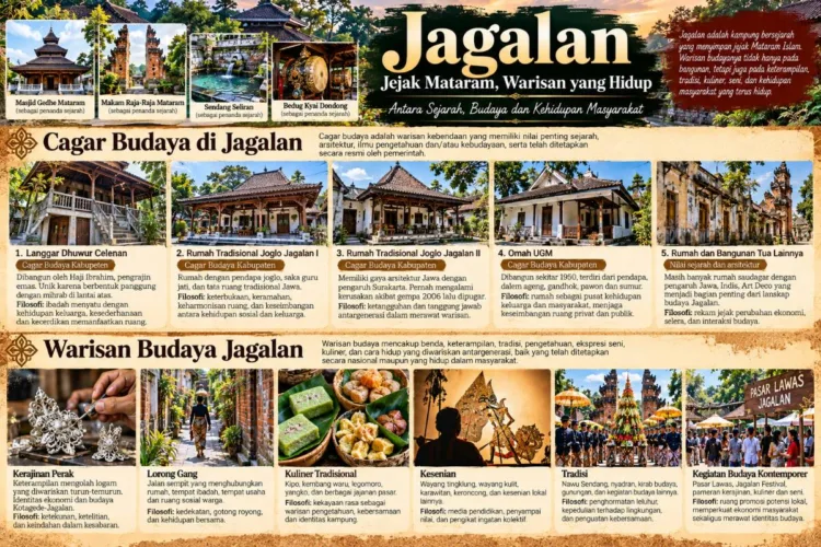 Menelusuri Jejak Sejarah dan Warisan Budaya yang Hidup di Kampung Jagalan Bantul 1 Jagalan adalah ruang tempat sejarah terus hidup—dalam rumah yang dihuni, perak yang dikerjakan, makanan yang dibuat, seni yang dimainkan, dan lorong yang setiap hari menghubungkan kehidupan masyarakat.